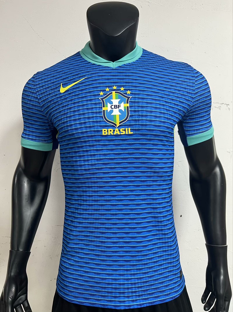AAA Quality Brazil 2024 Away Blue Soccer Jersey(Player)